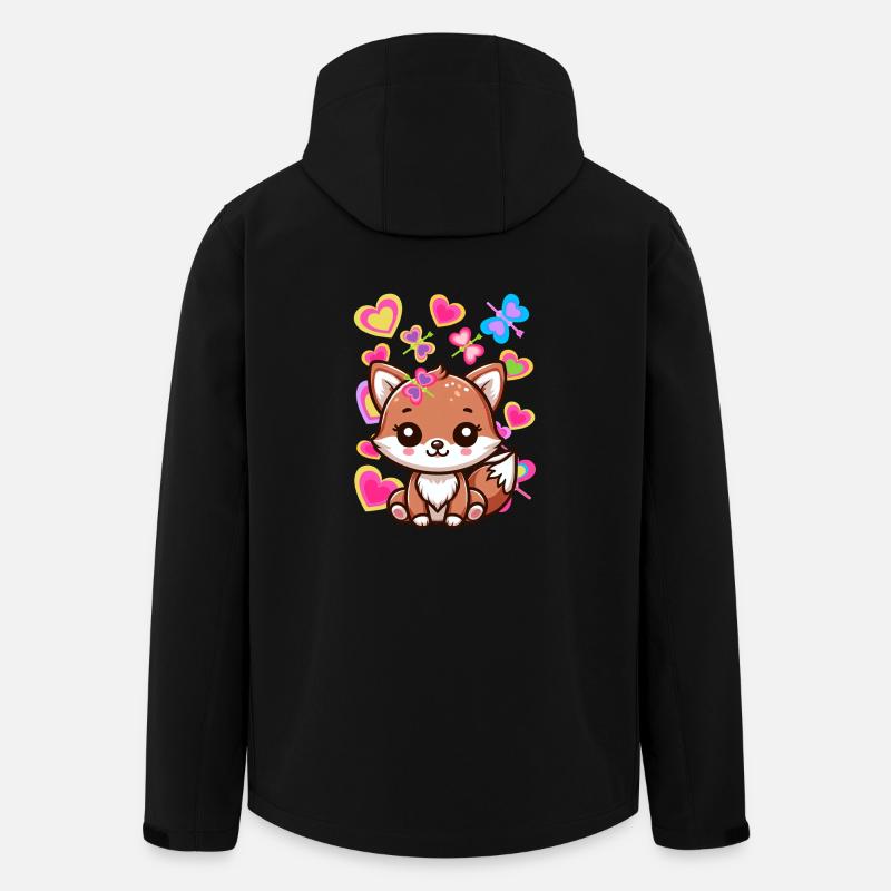 Fox Foxes Enfants Enfant Bébé - Veste softshell homme en polyester recyclé Stanley/Stella - noir