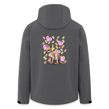 Känguru Kinder Australie Zoo Zootiere - Recycelte Männer Softshell-Jacke von Stanley/Stella - Anthrazit - Hinten - AI Model Male 185 light (185cm)