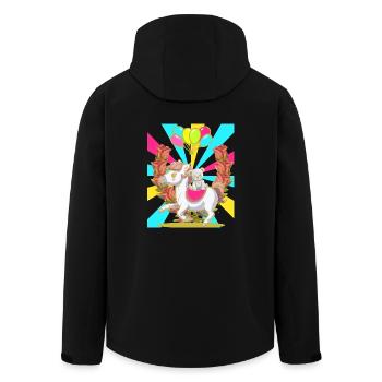 Kinder Retro Geburtstag Pferd Teddy Luftballons - Recycelte Männer Softshell-Jacke von Stanley/Stella - Schwarz - Hinten - AI Model Male 185 light (185cm)