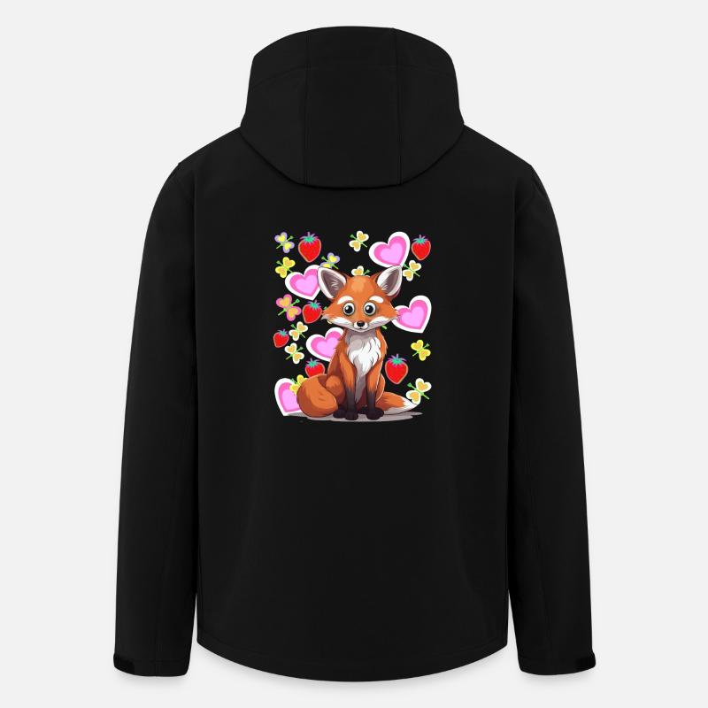 Fuchs Füchse Kinder Kind Sommer - Recycelte Männer Softshell-Jacke von Stanley/Stella - Schwarz