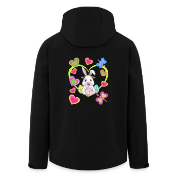 Pâques Pâques Lapin Rétro Lapins Lapin Années 80 Enfant - Veste softshell homme en polyester recyclé Stanley/Stella - noir - Dos - AI Model Male 185 light (185cm)