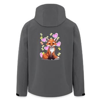 Fuchs Füchse Retro Vintage Kinder Kind Märchen - Recycelte Männer Softshell-Jacke von Stanley/Stella - Schwarz - Hinten - AI Model Male 185 light (185cm)