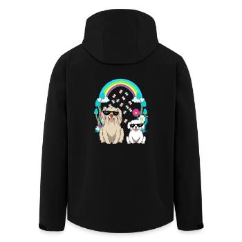 Hunde Hund Kinder Kind Haustiere - Recycelte Männer Softshell-Jacke von Stanley/Stella - Schwarz - Hinten - AI Model Male 185 light (185cm)