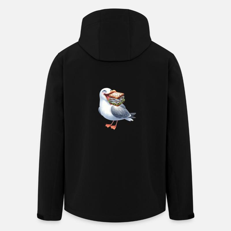 Nordsee Ostsee Möwe Möwen maritim Hering - Recycelte Männer Softshell-Jacke von Stanley/Stella - Schwarz