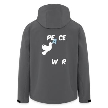 Déclaration de paix Stop War avec Dove of Peace - Veste softshell homme en polyester recyclé Stanley/Stella - charbon - Dos - AI Model Male 185 light (185cm)
