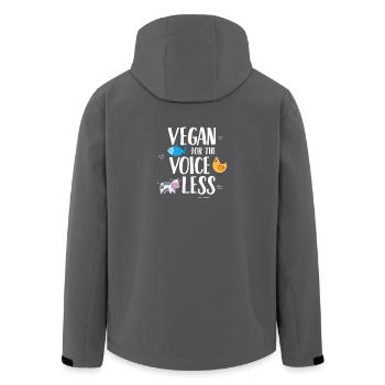 Végétalien Pour Le Voiceless - Veste softshell homme en polyester recyclé Stanley/Stella - charbon - Dos - AI Model Male 185 light (185cm)