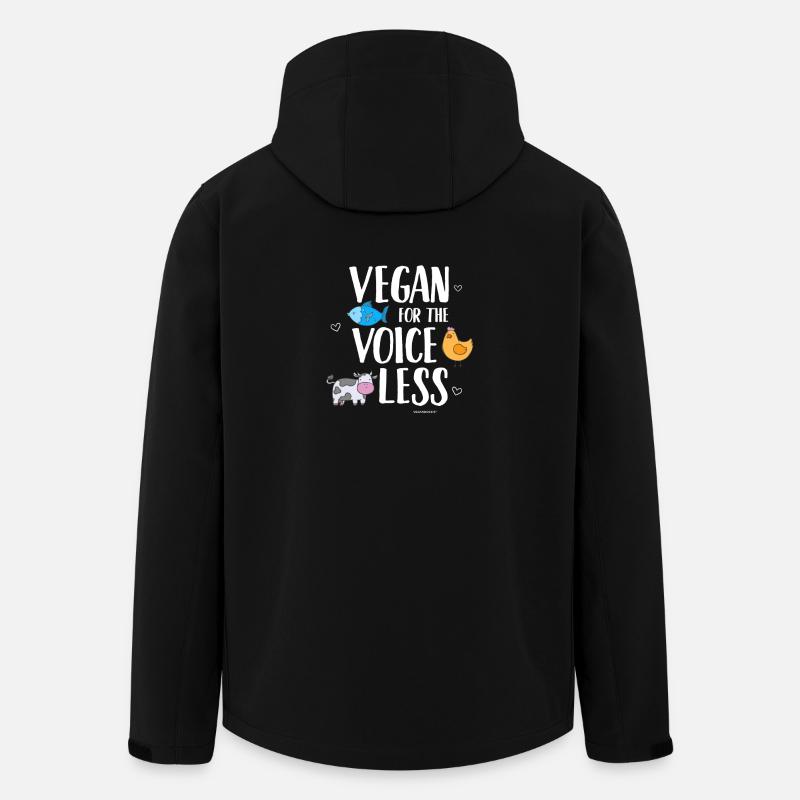 Vegan For The Voiceless - Recycelte Männer Softshell-Jacke von Stanley/Stella - Schwarz