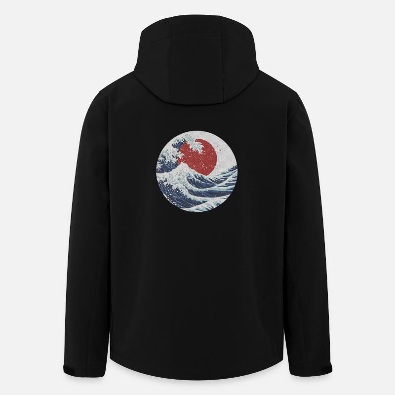 Wilde Meerlandschaft - Recycelte Männer Softshell-Jacke von Stanley/Stella - Schwarz