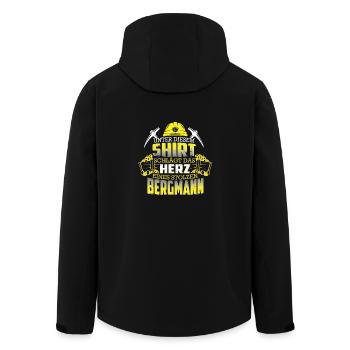 Bergmannn Shirt das Herz eines stolzen Bergmann - Recycelte Männer Softshell-Jacke von Stanley/Stella - Schwarz - Hinten - AI Model Male 185 light (185cm)