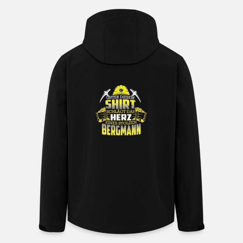 Bergmannn Shirt das Herz eines stolzen Bergmann - Recycelte Männer Softshell-Jacke von Stanley/Stella - Schwarz