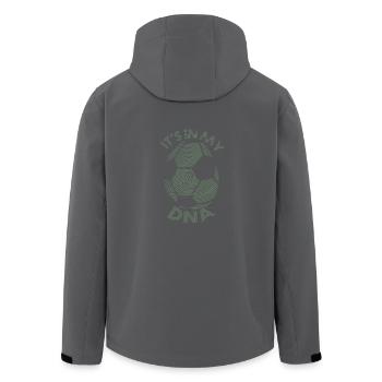 Fußballspielen ist in mein er DNA - Recycelte Männer Softshell-Jacke von Stanley/Stella - Schwarz - Hinten - AI Model Male 185 light (185cm)