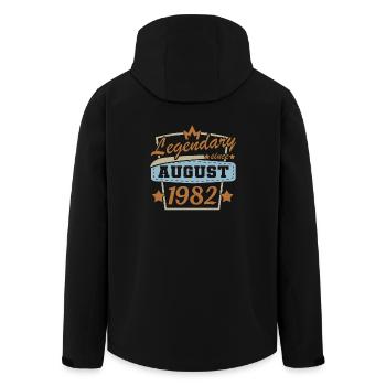 legendär seit august 1982 40. Geburtstag Retro - Recycelte Männer Softshell-Jacke von Stanley/Stella - Schwarz - Hinten - AI Model Male 185 light (185cm)