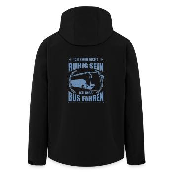 Busfahrer Geschenkideen ich kann - Recycelte Männer Softshell-Jacke von Stanley/Stella - Schwarz - Hinten - AI Model Male 185 light (185cm)
