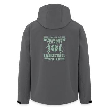 Basketball Spieler Sprüche - Recycelte Männer Softshell-Jacke von Stanley/Stella - Schwarz - Hinten - AI Model Male 185 light (185cm)