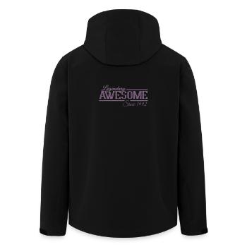 Génial depuis 1992 dictons d’anniversaire - Veste softshell homme en polyester recyclé Stanley/Stella - noir - Dos - AI Model Male 185 light (185cm)