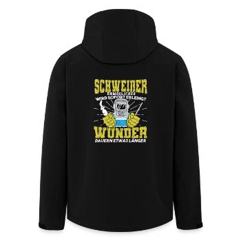 T-Shirt für Schweißer Unmögliches wird sofort - Recycelte Männer Softshell-Jacke von Stanley/Stella - Schwarz - Hinten - AI Model Male 185 light (185cm)