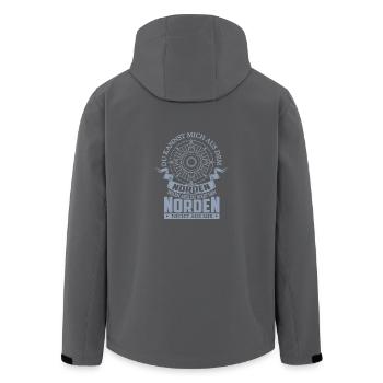 Du kannst mich aus dem Norden holen - Recycelte Männer Softshell-Jacke von Stanley/Stella - Schwarz - Hinten - AI Model Male 185 light (185cm)