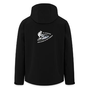 Légende du pilote Jet SKi née en septembre - Veste softshell homme en polyester recyclé Stanley/Stella - noir - Dos - AI Model Male 185 light (185cm)