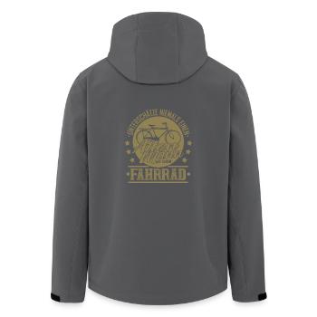 Unterschätze nie einen alten Mann mit einem - Recycelte Männer Softshell-Jacke von Stanley/Stella - Schwarz - Hinten - AI Model Male 185 light (185cm)