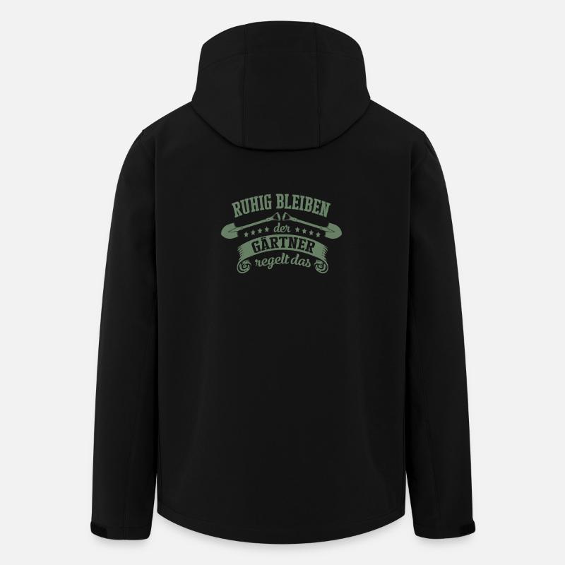Ruhig bleiben der Gärtner regelt das - Recycelte Männer Softshell-Jacke von Stanley/Stella - Schwarz