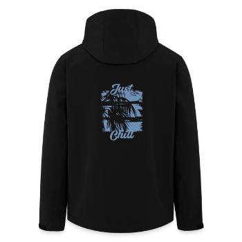 Summer Jamaica Just Chill Relax Design - Men’s Recycled Softshell Jacket by Stanley/Stella - black - Back - AI Model Male 185 light (185cm)