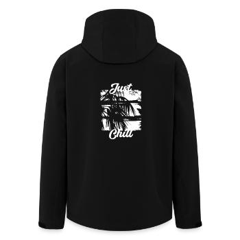 Summer Jamaica Just Chill Relax Design - Men’s Recycled Softshell Jacket by Stanley/Stella - black - Back - AI Model Male 185 light (185cm)