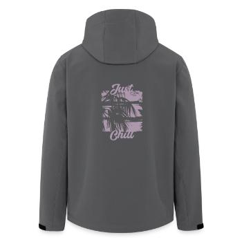 Summer Jamaica Just Chill Relax Design - Men’s Recycled Softshell Jacket by Stanley/Stella - black - Back - AI Model Male 185 light (185cm)