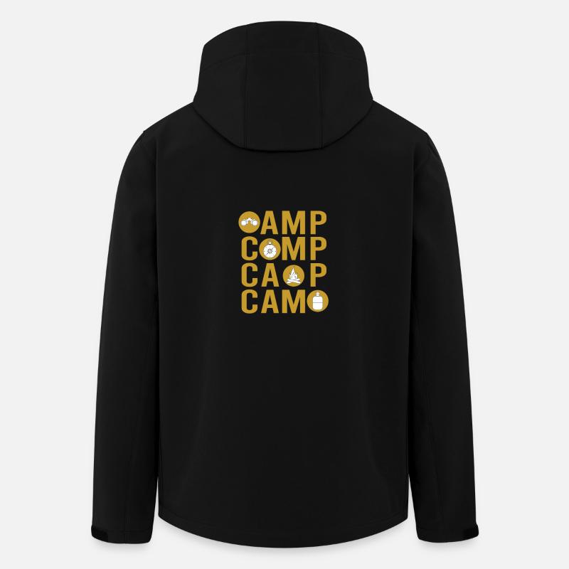 Camper Camping Camping Tools - Recycelte Männer Softshell-Jacke von Stanley/Stella - Schwarz