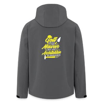 Gott erschuf den Maurer, weil Architekten Beratung - Recycelte Männer Softshell-Jacke von Stanley/Stella - Schwarz - Hinten - AI Model Male 185 light (185cm)