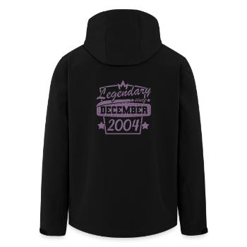 Legendär seit Dezember 2004 Retro Sprüche - Recycelte Männer Softshell-Jacke von Stanley/Stella - Schwarz - Hinten - AI Model Male 185 light (185cm)