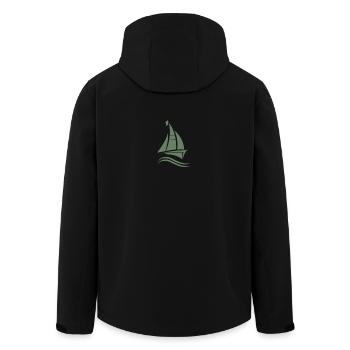 Sailing Sailboat Sailing license - Men’s Recycled Softshell Jacket by Stanley/Stella - black - Back - AI Model Male 185 light (185cm)