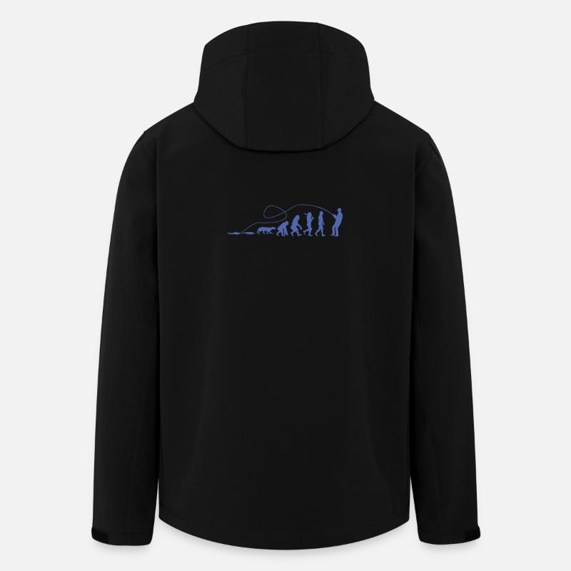 Evolution Angler TShirt - Recycelte Männer Softshell-Jacke von Stanley/Stella - Schwarz