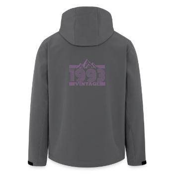 Berge Wandern 1993 Geburtstag Vintage Sprüche - Recycelte Männer Softshell-Jacke von Stanley/Stella - Schwarz - Hinten - AI Model Male 185 light (185cm)