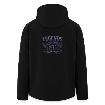 Millésime 1973 Anniversaire Légende Vintage Avec - Veste softshell homme en polyester recyclé Stanley/Stella - noir - Dos - AI Model Male 185 light (185cm)
