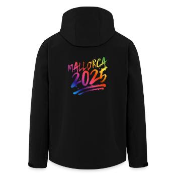 Mallorca 2025 Bunt - Recycelte Männer Softshell-Jacke von Stanley/Stella - Schwarz - Hinten - AI Model Male 185 light (185cm)