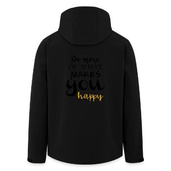 Do more of what makes you happy - Recycelte Männer Softshell-Jacke von Stanley/Stella - Schwarz - Hinten - AI Model Male 185 light (185cm)