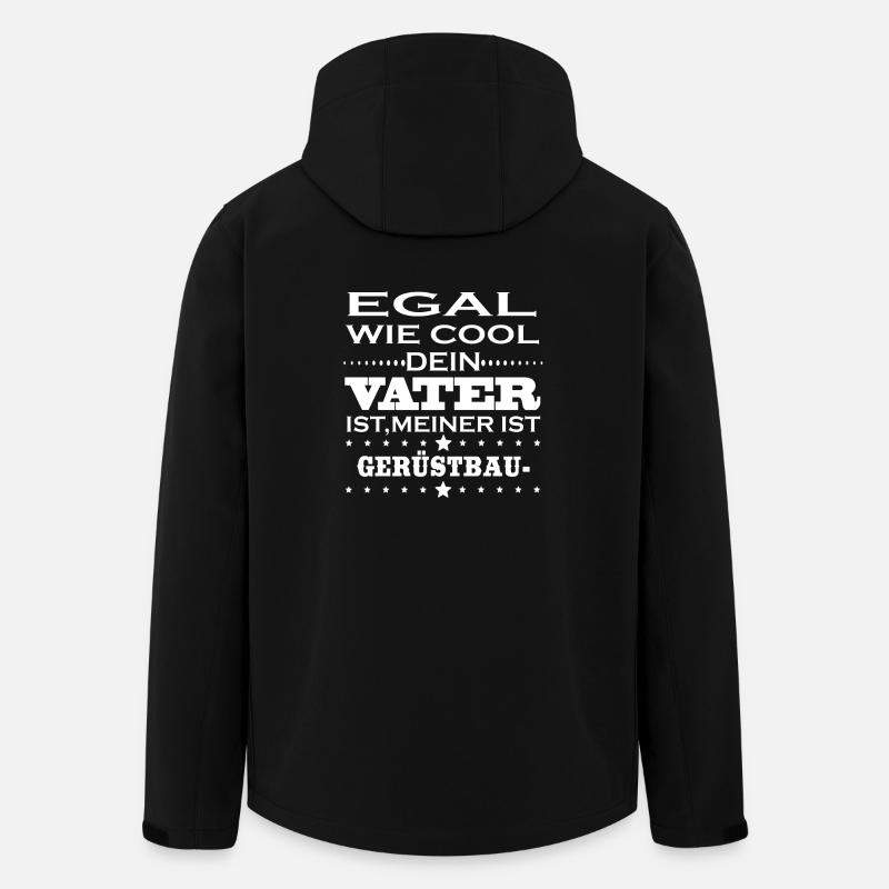 Egal cool vater GERUeSTBAUER - Recycelte Männer Softshell-Jacke von Stanley/Stella - Schwarz