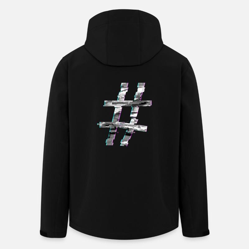 Hashtag glitch - Men’s Recycled Softshell Jacket by Stanley/Stella - black