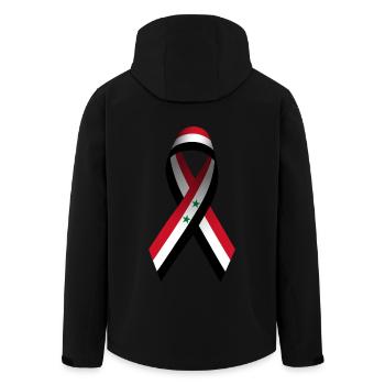 Boucle de la Paix - Liberté pour la Syrie - Veste softshell homme en polyester recyclé Stanley/Stella - noir - Dos - AI Model Male 185 light (185cm)