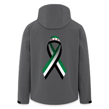Paix pour la Syrie - Peace Loop - Veste softshell homme en polyester recyclé Stanley/Stella - noir - Dos - AI Model Male 185 light (185cm)