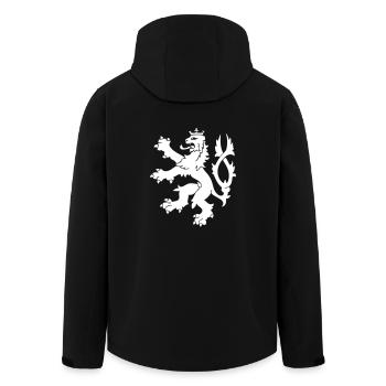 Bohemian Lion - Recycelte Männer Softshell-Jacke von Stanley/Stella - Schwarz - Hinten - AI Model Male 185 light (185cm)