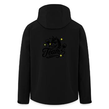 Unicorn Team Party Birthday - Men’s Recycled Softshell Jacket by Stanley/Stella - black - Back - AI Model Male 185 light (185cm)