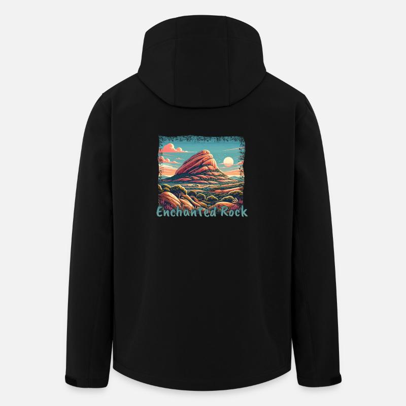 Enchanted Rock Texas Grunge Mountains - Men’s Recycled Softshell Jacket by Stanley/Stella - black
