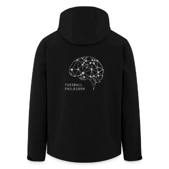 Fussballphilosoph - Recycelte Männer Softshell-Jacke von Stanley/Stella - Schwarz - Hinten - AI Model Male 185 light (185cm)
