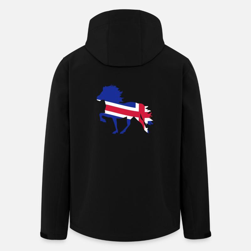 Islandpferd Flagge - Recycelte Männer Softshell-Jacke von Stanley/Stella - Schwarz