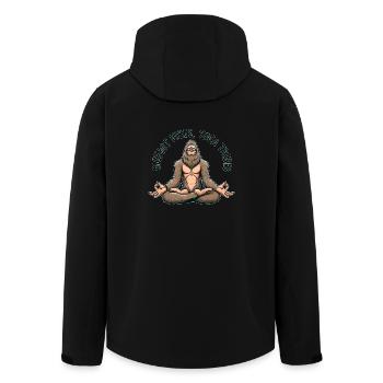 Bigfoot Sasquatch Yoga Meditation Namaste Zen - Recycelte Männer Softshell-Jacke von Stanley/Stella - Schwarz - Hinten - AI Model Male 185 light (185cm)