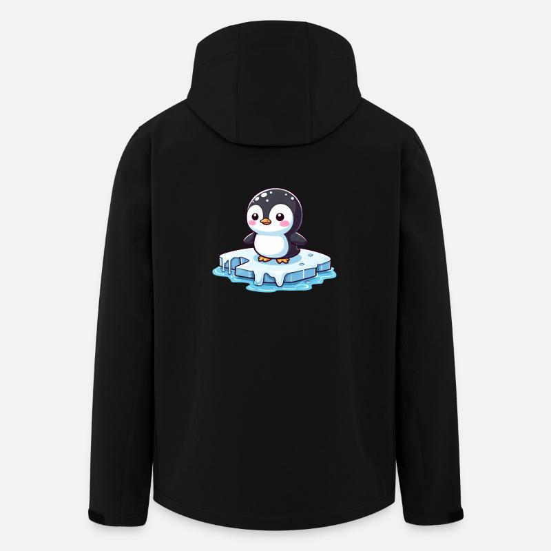 Penguin, Global Warming & Melting Ice - Men’s Recycled Softshell Jacket by Stanley/Stella - black