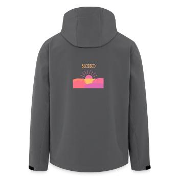 Dankbarkeit für jeden Tag - Tolles Geschenk - Recycelte Männer Softshell-Jacke von Stanley/Stella - Schwarz - Hinten - AI Model Male 185 light (185cm)