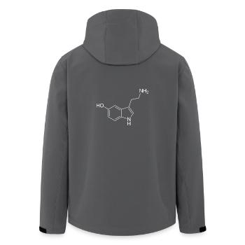Serotonin Strukturformel - weiß - Recycelte Männer Softshell-Jacke von Stanley/Stella - Anthrazit - Hinten - AI Model Male 185 light (185cm)