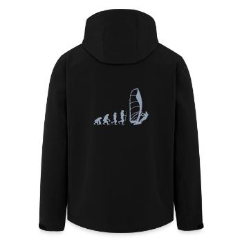 Evolution of Windsurfing - Recycelte Männer Softshell-Jacke von Stanley/Stella - Schwarz - Hinten - AI Model Male 185 light (185cm)